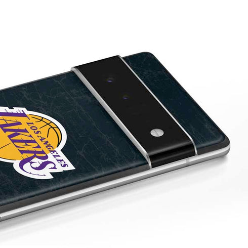 NBA Los Angeles Lakers Black Primary Logo Google Pixel 6 Pro Skin